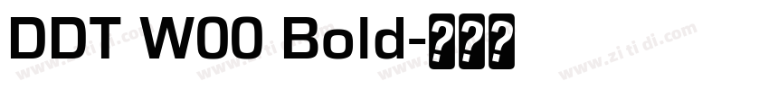 DDT W00 Bold字体转换